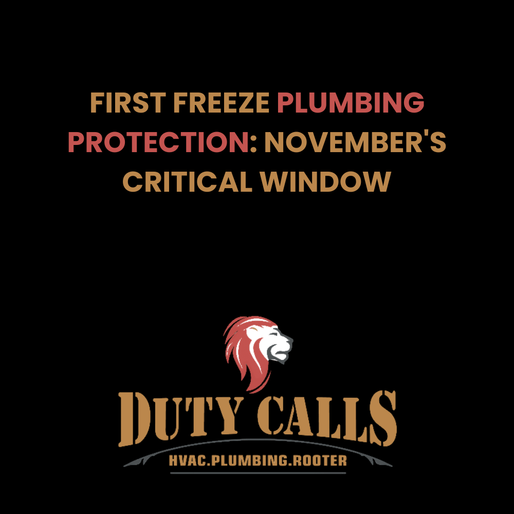 first freeze plumbing protection Independence MO